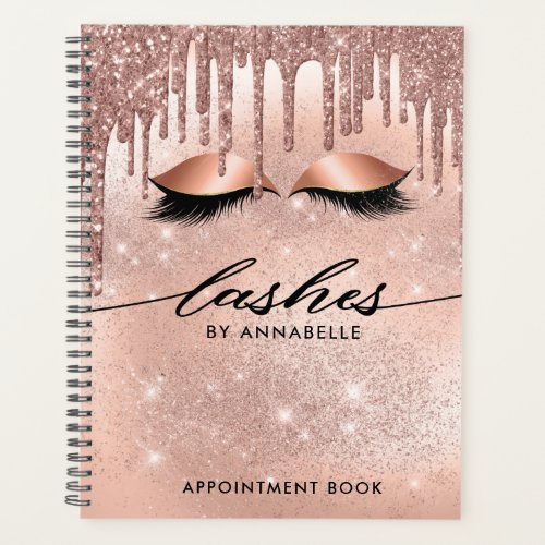 Lashes Modern Rose Gold  Appointment Book Planner