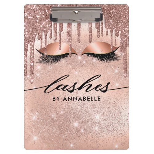 Lashes Modern Rose Gold   Clipboard