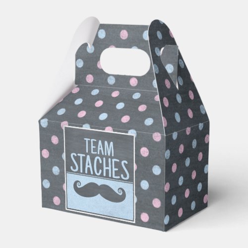 Lashes or Staches gender reveal favor box