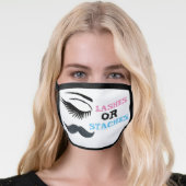 LASHES OR STACHES GENDER REVEAL MASK RE-USABLE (Worn Her)