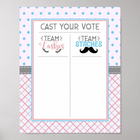 "lashes Or Staches" Voting Sticker Chart