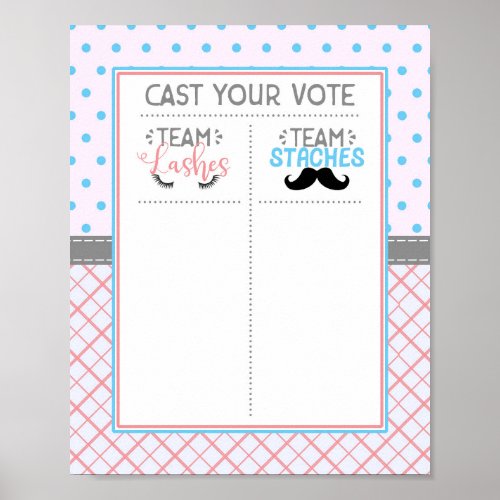 Lashes Or Staches Voting Sticker Chart