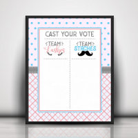 "Lashes Or Staches" Voting Sticker Chart