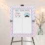 "Lashes Or Staches" Voting Sticker Chart Foam Board