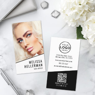 Lashes Photo Logo Vertical Business Card