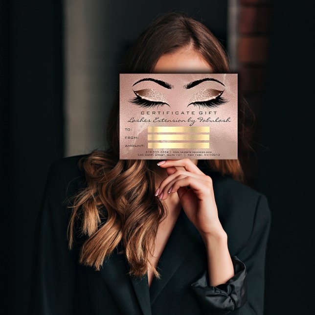 Lashes Rose Gold Makeup Artist Certificate Gift (Lashes Rose Gold Makeup Artist Certificate Gift )