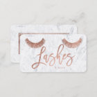 lashes rose gold typography white marble media