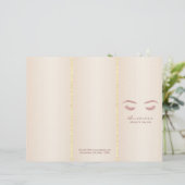 Lashes Salon Makeup Artist Ivory Pearl Tri-Fold (Standing Front)