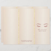 Lashes Salon Makeup Artist Ivory Pearl Tri-Fold (Front/Back)