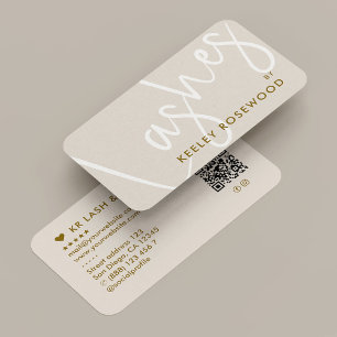 Lashes Tech Makeup Artist Beauty Aesthetic Sand Business Card