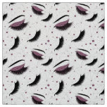 Lashes with burgundy glitter pattern fabric