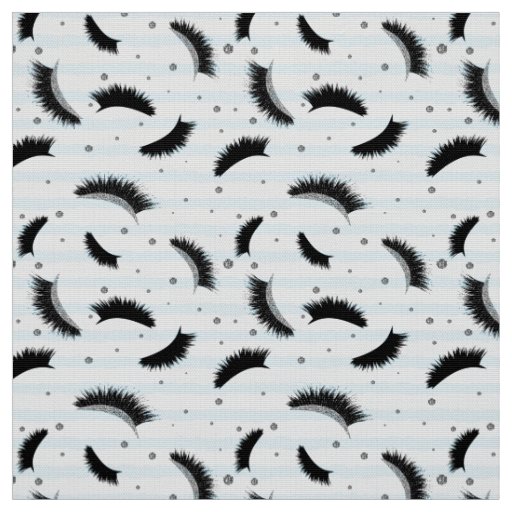 Lashes with silver glitter pattern fabric