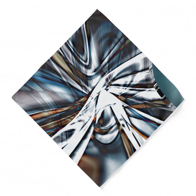 Lashing of rustic and flashy clippings and strokes bandana (Front)