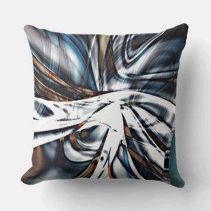 Lashing of rustic and flashy clippings and strokes throw pillow