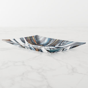 Lashing of rustic and flashy clippings and strokes trinket tray