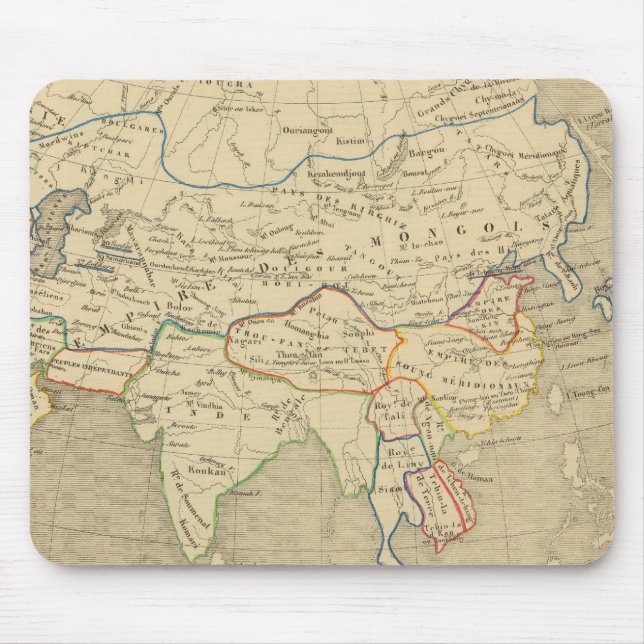 L'Asie, l'an 1220 ap JC Mouse Pad (Front)