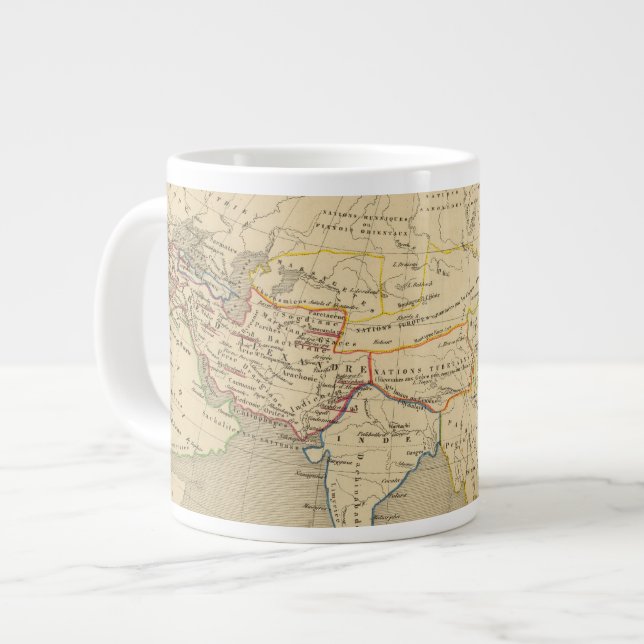 L'Asie, l'an 322 av JC Large Coffee Mug (Front Left)