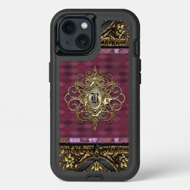 Lasleen Elegant  Protective Monogram OtterBox iPho Otterbox iPhone Case (Back)