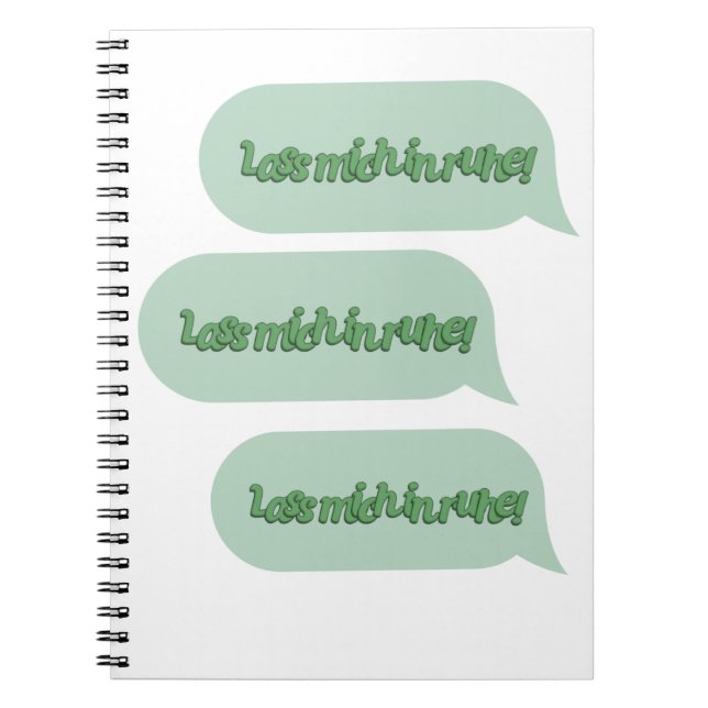 Lass mich in ruhe! notebook (Front)