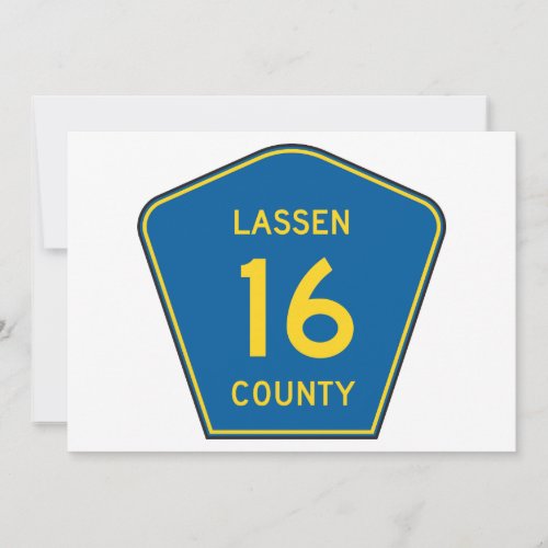 Lassen County Road Sign Invitations