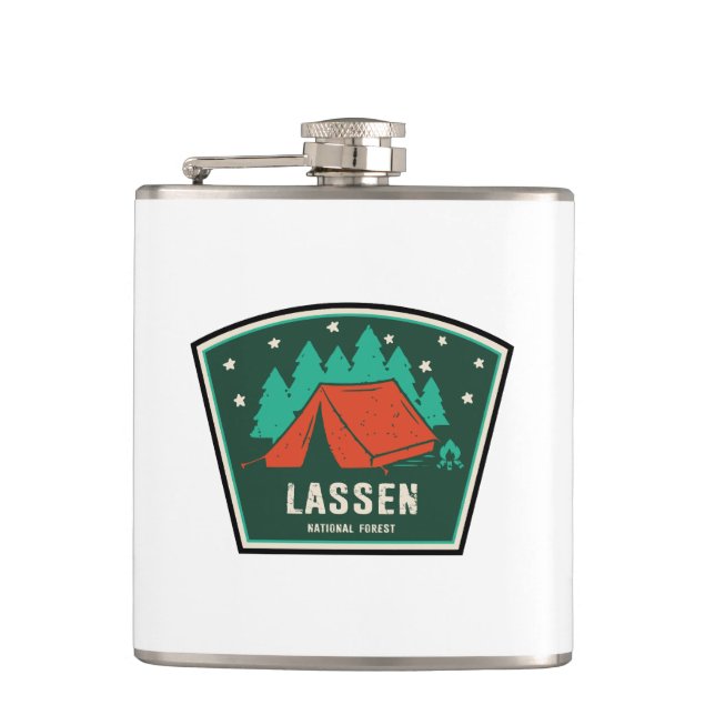 Lassen National Forest Camping Flask (Front)