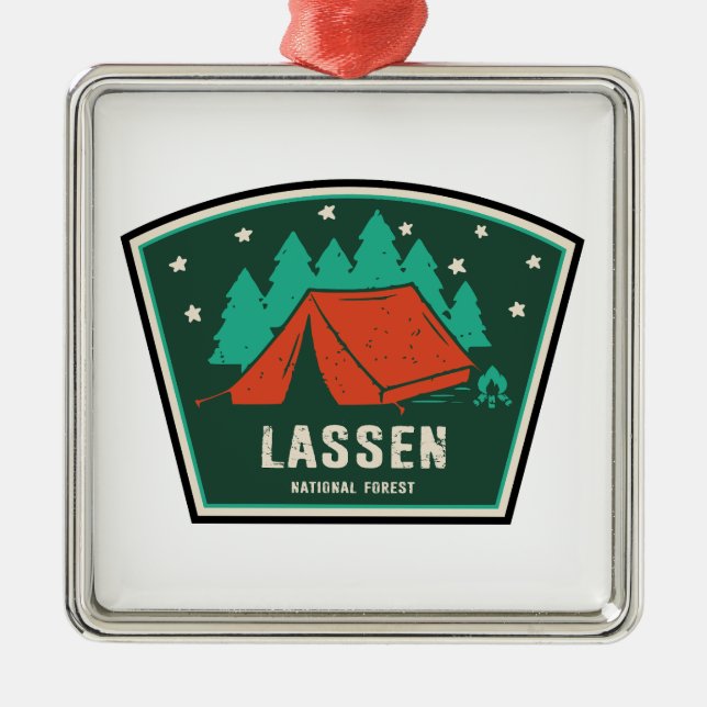 Lassen National Forest Camping Metal Ornament (Front)
