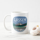 Lassen National Park Mountain Volcano California Coffee Mug<br><div class="desc">Check out this cool illustration of Lassen National Park. Perfect for your morning tea or coffee. Check my shop for more! Collect all the parks, I'm creating new ones all the time. I love stickers! Check out my shop for more hiking, camping, vanlife, birds and lots more! You can also...</div>
