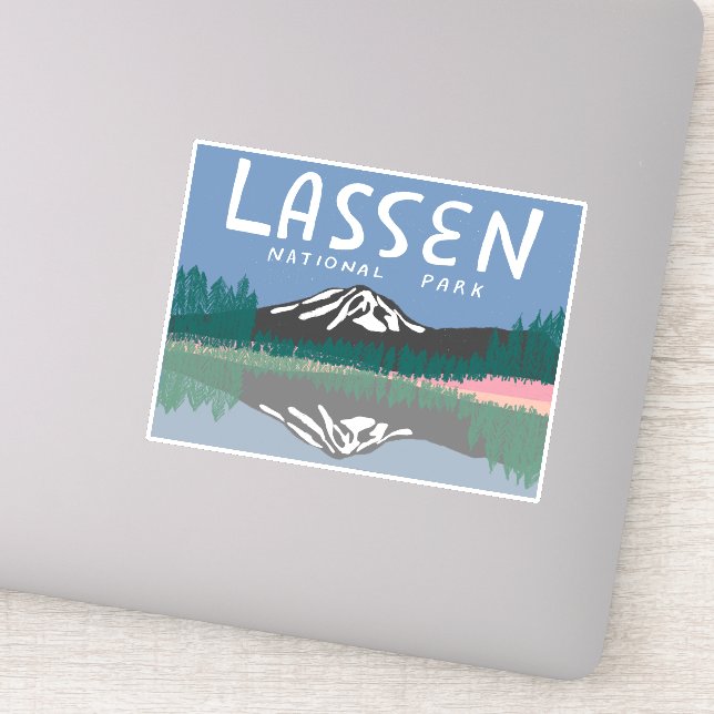 Lassen National Park Mountain Volcano California  Sticker (Detail)