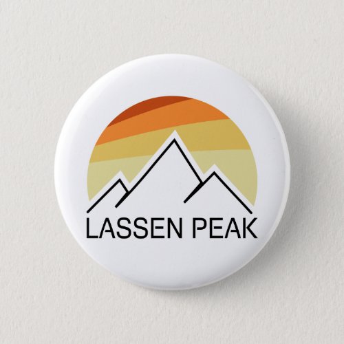 Lassen Peak California Retro Button
