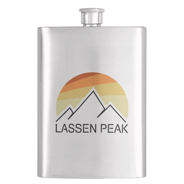 Lassen Peak California Retro Flask (Front)