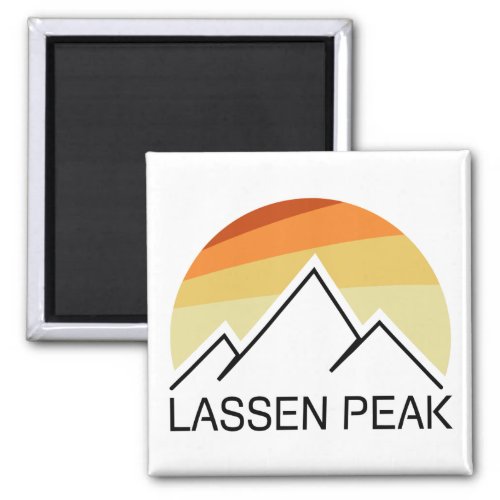 Lassen Peak California Retro Magnet