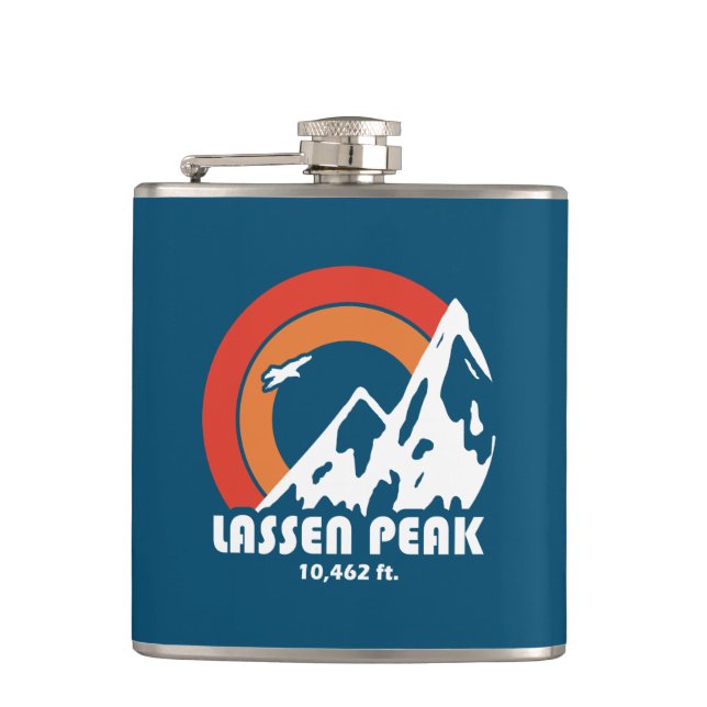 Lassen Peak California Sun Eagle Flask (Front)