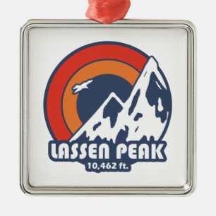 Lassen Peak California Sun Eagle Metal Ornament