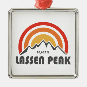 Lassen Peak Metal Ornament