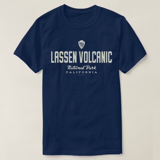 Lassen Volcanic National Park 1916 Arrowhead Tan T-Shirt (Design Front)