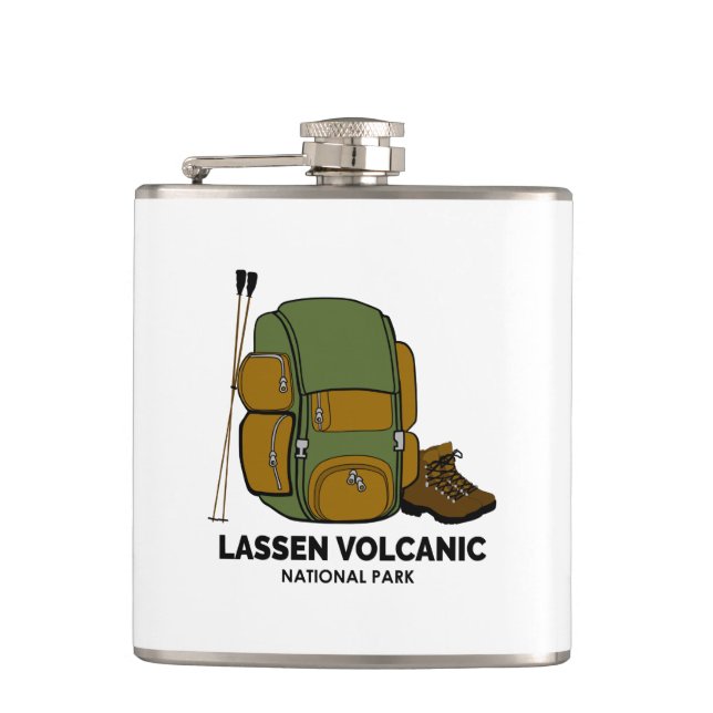 Lassen Volcanic National Park Backpack Flask (Front)