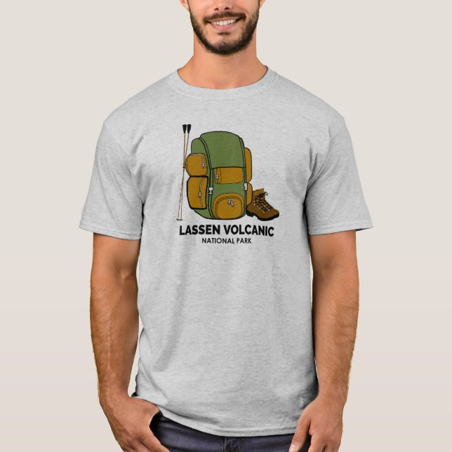 Lassen Volcanic National Park Backpack T-Shirt (Front)