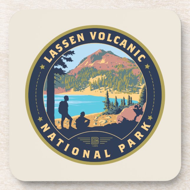 Lassen Volcanic National Park Beverage Coaster (Front)