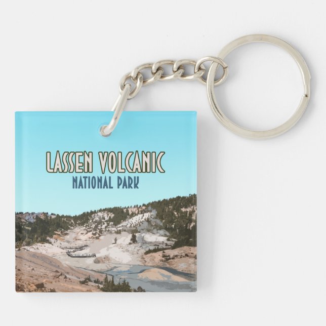 Lassen Volcanic National Park California Keychain (Back)