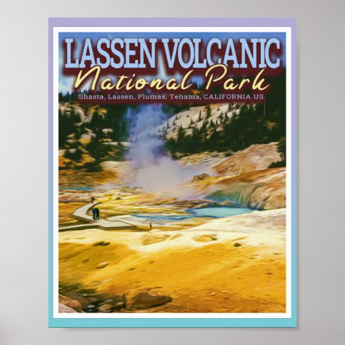 LASSEN VOLCANIC NATIONAL PARK _ CALIFORNIA US POSTER