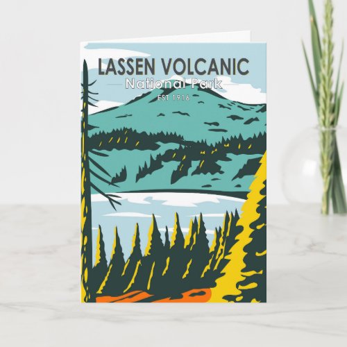 Lassen Volcanic National Park California Vintage Card