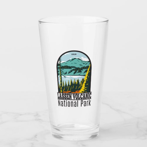 Lassen Volcanic National Park California Vintage  Glass