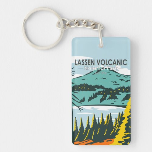 Lassen Volcanic National Park California Vintage Keychain