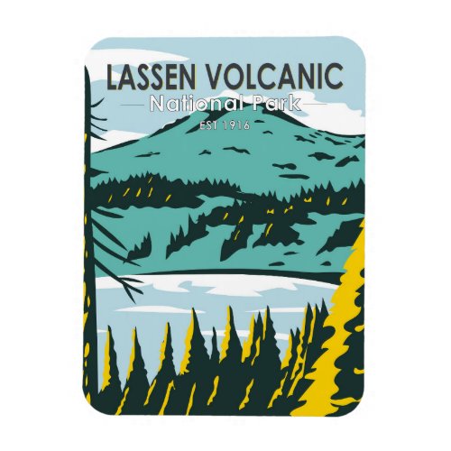 Lassen Volcanic National Park California Vintage Magnet