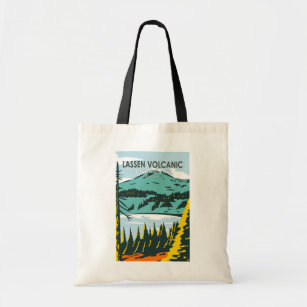 Lassen Volcanic National Park California Vintage  Tote Bag