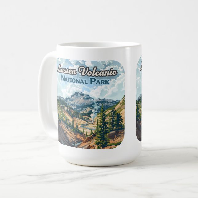 Lassen Volcanic National Park California Volcano Coffee Mug (Front Left)