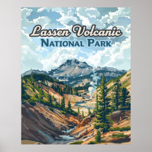 Lassen Volcanic National Park California Volcano Poster