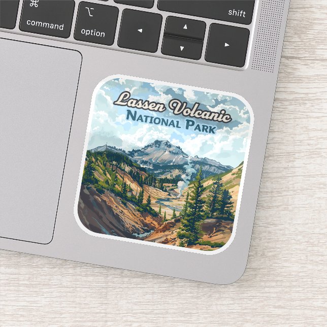 Lassen Volcanic National Park California Volcano Sticker (Detail)