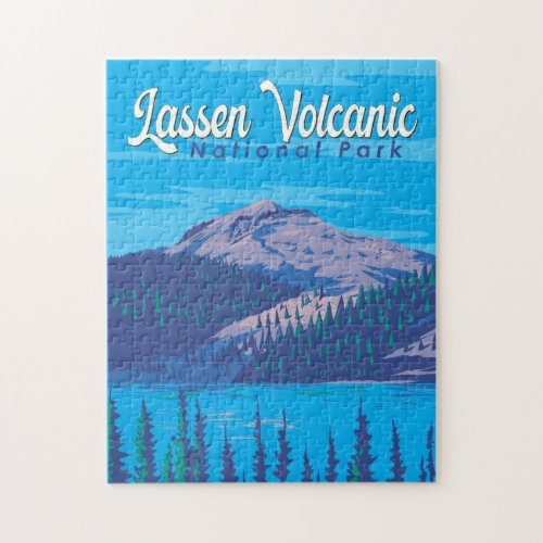 Lassen Volcanic National Park Illustration Travel Jigsaw Puzzle