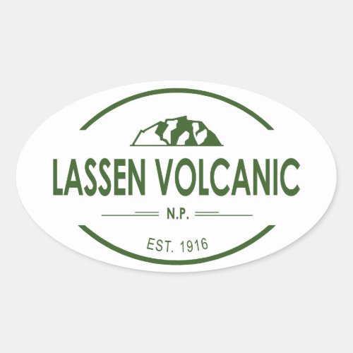 Lassen Volcanic National Park Oval Sticker
